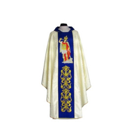 Chasuble brodée, rosette - Archange Michel du Gargano (3)