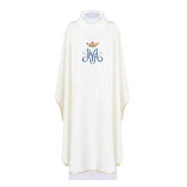 Chasuble mariale brodée