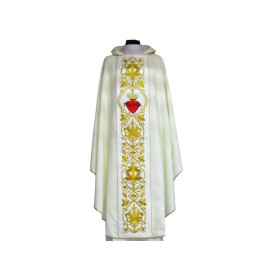 Chasuble richement brodée - Cœur du Seigneur Jésus