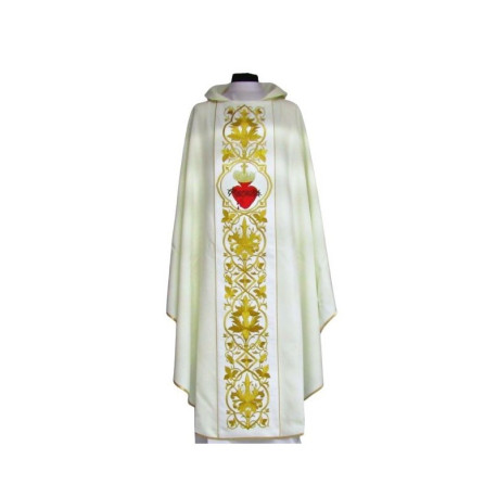 Chasuble richement brodée - Cœur du Seigneur Jésus
