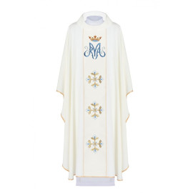 Chasuble mariale brodée