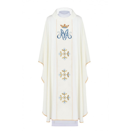 Chasuble mariale brodée