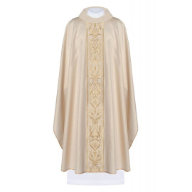 Chasuble brodée avec ceinture décorative - or (H4)