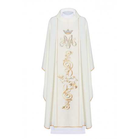 Chasuble mariale brodée