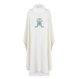 Chasuble mariale brodée