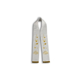Étole de prêtre avec IHS - couleur crème