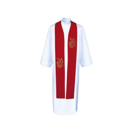 Étole de prêtre Alpha et Omega - brodée (4)