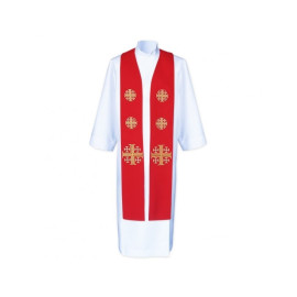 Étole de concélébration du prêtre - Croix de Jérusalem (8)