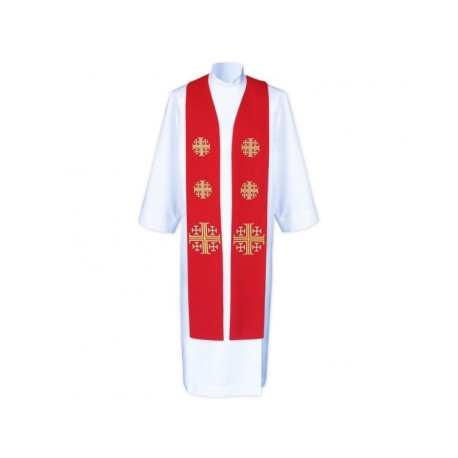 Étole de concélébration du prêtre - Croix de Jérusalem (8)