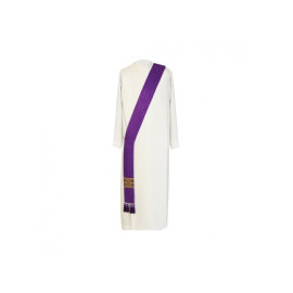 Étole de diacre violette - jacquard