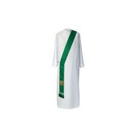 Étole de diacre verte - jacquard