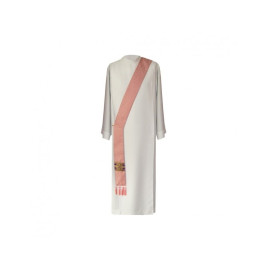 Étole de diacre rose pâle - jacquard