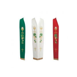 Étole de prêtre eucharistique - 3 couleurs