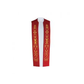 Étole de prêtre en coton - broderie dorée