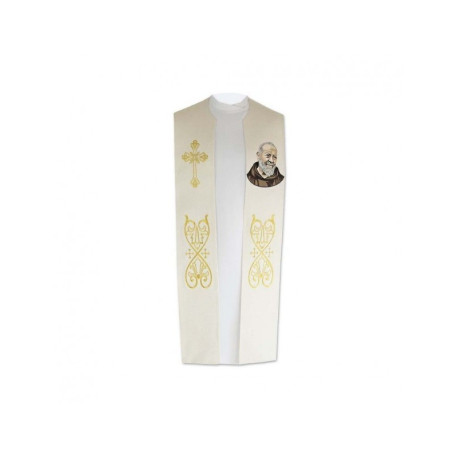 Étole brodée de saint Padre Pio