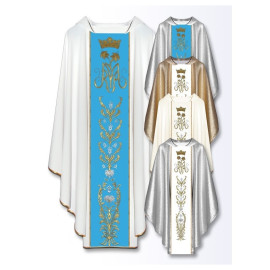 Chasuble mariale brodée