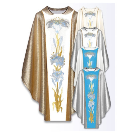 Chasuble mariale brodée