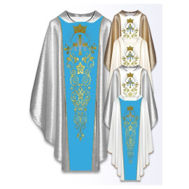 Chasuble mariale brodée