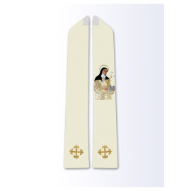 Étole à l'effigie de Sainte Catherine de Sienne