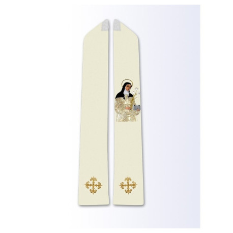 Étole à l'effigie de Sainte Catherine de Sienne