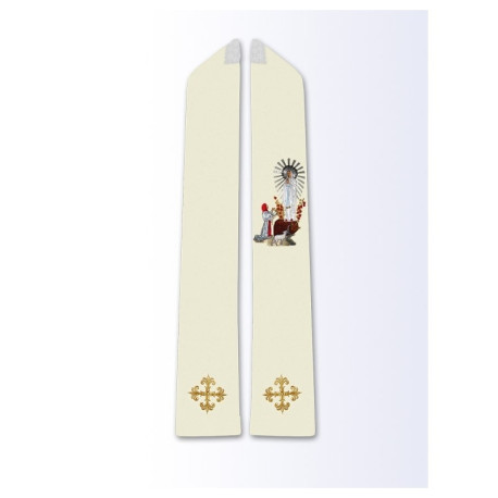 Étole à l'effigie de Notre-Dame de Lourdes
