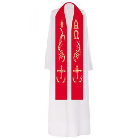 Étole brodée Alpha et Omega (2)