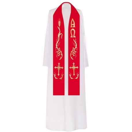 Étole brodée Alpha et Omega (2)