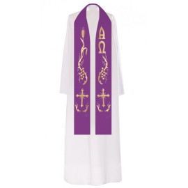 Étole brodée Alpha et Omega (3)