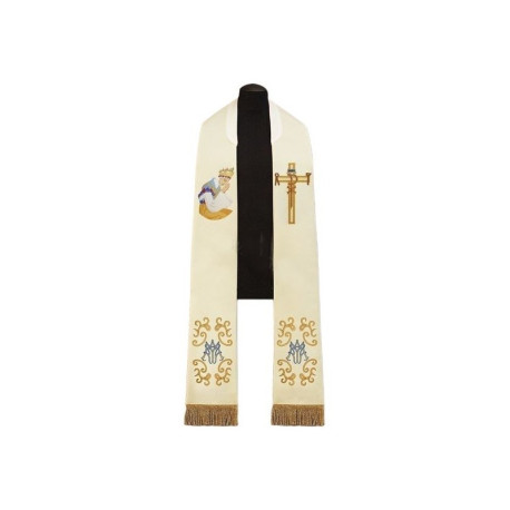 Étole à l'effigie de Notre-Dame de La Salette