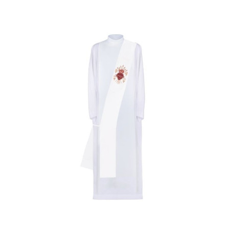 Étole de diacre avec cœur de Jésus brodé (4)