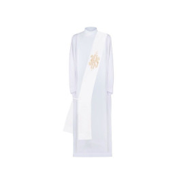 Étole de diacre brodée IHS avec croix (6)