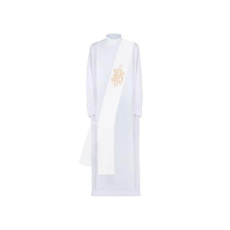 Étole de diacre brodée IHS avec croix (6)
