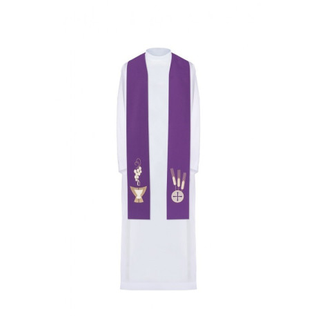 Étole brodée - couleurs liturgiques (9)