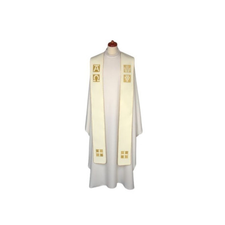 Étole brodée Alpha et Omega (A2)