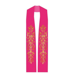 Étole IHS rose + ornement
