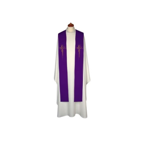 Etole brodée pour concélébration - couleurs liturgiques (2)
