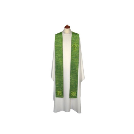 Étole brodée, décorée de pierres - couleurs liturgiques (6)