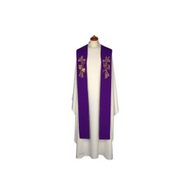 Etole brodée pour concélébration - couleurs liturgiques (7)