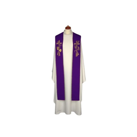 Etole brodée pour concélébration - couleurs liturgiques (7)
