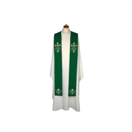Étole brodée - couleurs liturgiques, riche broderie (11)