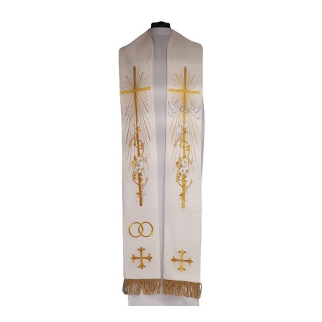 Étole de mariage, richement brodée (5)