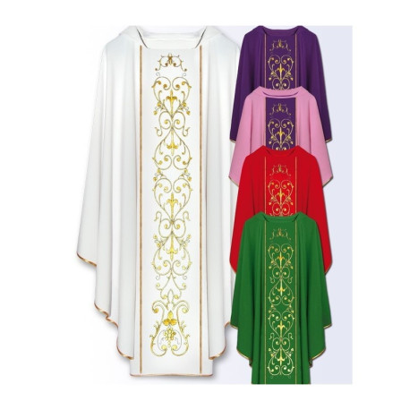 Chasuble avec ceinture brodée sur ordinateur