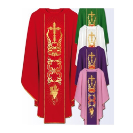 Chasuble avec ceinture brodée sur ordinateur