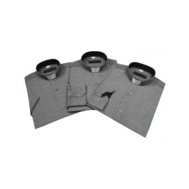 Chemise d'ecclésiastique - slim (coupe étroite), gris