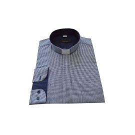 Chemise Priest - grille bleu marine