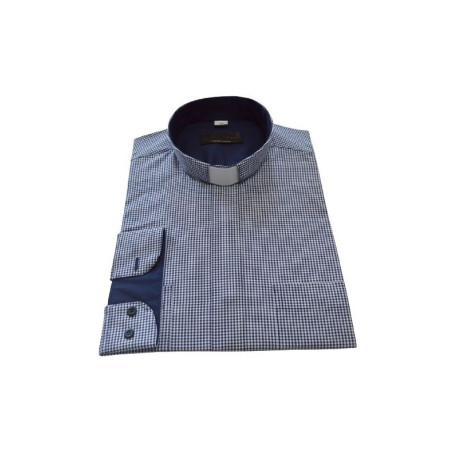Chemise Priest - grille bleu marine