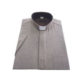 Chemise du clergé - beige 70% coton