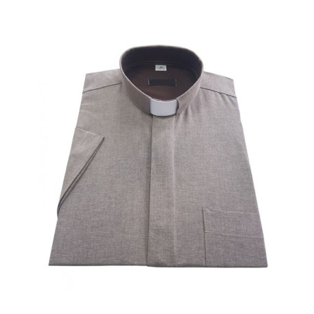 Chemise du clergé - beige 70% coton