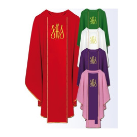 Chasuble avec ceinture brodée IHS