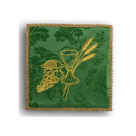Calice vert brodé - calice + raisins
